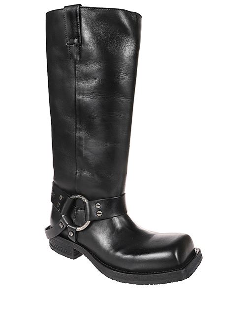 Leather boot with buckle ACNE STUDIOS | AD0683SHOE000789900